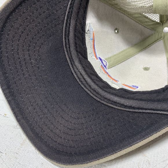 Vintage Patagonia Fish Shark Hat Khaki Fishing Trail Hike Outdoor Mesh Cap - Picture 9 of 10